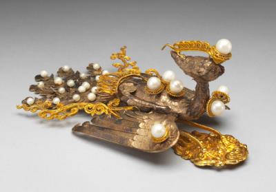 图片[3]-Birch-bark phoenix finial with gold inlay, Qing dynasty, 18-19th c., Qing court work.-China Archive